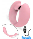 Succhia Clitoride e Vibratore Punto G 2 in 1 in Silicone Rosa