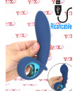 Vibratore Anale Gonfiabile in Silicone 16 x 3,5 cm. Blu