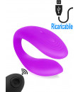 Roomie - Vibratore per Coppia con Telecomando Wireless 9 x 2 cm. in Silicone Fucsia Ricaricabile USB