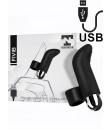 Fivib - Mini Vibratore da Dito in Silicone 8,6 x 2,3 cm. Nero Ricaricabile USB