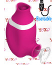 Succhia e lecca clitoride 2 in 1 in silicone rosa con lingua oscillante e funzione risucchio ricaricabile USB