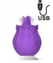 Purplerose - Stimola Vagina e Clitoride con Lingua in Silicone Ricaricabile con USB Viola