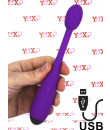 No. Twelve - Vibratore Punto G in Silicone Flessibile 19,5 x 2,9 cm. Viola Ricaricabile USB