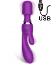 No. Fifteen - Massaggiatore e Vibratore Rabbit 2 in 1 in Silicone 22,8 x 3,8 cm. Ricaricabile USB