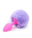 Cuneo Anale in Silicone con Coda Bunny Lilla 7 x 3 cm.