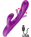 Vibratore Rabbit con Lingua Oscillante Interna Viola Ricaricabile USB