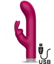 Vibratore Rabbit in Silicone Flessibile Raave Magenta Ricaricabile