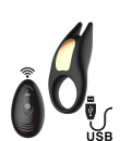Keylo - Anello Fallico Vibrante in Silicone 5 cm. con Telecomando Wireless Nero Ricaricabile USB