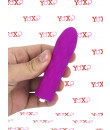 Jibbys - Mini Vibratore Bullet con Guaina Stimolante in Silicone 10 x 2,4 cm. Fucsia