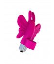 Monarch - Mini Vibratore da Dito a Forma di Farfalla in Silicone 10 cm. Fucsia