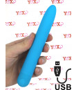 Bluesky - Vibratore 18,5 x 2,6 cm. Ricaricabile USB Azzurro