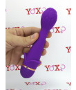 Massaggiatore/vibratore in silicone viola 16,5 x 3,5 cm.