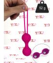 Fitty 2 - Sfere Vaginali Oscillanti da 52 g. in Puro Silicone 7 x 2,8 cm. Fucsia