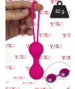 Fitty 3 - Sfere Vaginali Oscillanti da 62 g. in Puro Silicone 8 x 3 cm. Fucsia