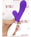 Vibratore rabbit in silicone viola 21,6 x 3,4 cm.