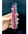 Chris - Vibratore in Jelly con Glande e Punte Stimolanti 16,5 x 4 cm. Rosso