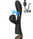 Feliona - Vibratore Rabbit con Succhia Clitoride 22 x 4 cm. Ricaricabile USB Nero