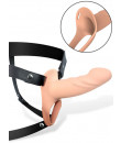 Fallo Cavo Strap-On Silicone Carne Taglia S