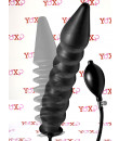 DILDO Anale Gonfiabile XL con Rilievi 28 x 6,4 cm.