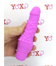 Mini vibratore realistico in silicone rosa 16,3 x 3,5 cm.