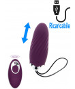 Knock Knock Eggstavagant - Ovetto Pulsante Wireless in Silicone 8,9 x 3,3 cm. Viola Ricaricabile con USB