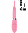 Vibratore per Clitoride Pin Point Fest in Silicone Rosa Ricaricabile con USB