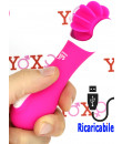 Lingue lecca clitoride in silicone magenta ricaricabile USB