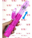 Vibratore Rabbit con Spinta 24 x 3,5 cm. Fucsia