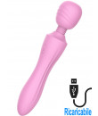 Pink Lady Massaggiatore in Silicone 21,6 x 4,2 cm. Rosa Ricaricabile con USB