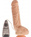 Kinky King - Vibratore Realistico Morbido e Flessibile 24 x 4,4 cm. color Carne