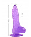 Fallo Realistico Crystal Jelly Morado 13,5 x 2,3 cm.