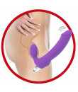 Sugar - Fallo Indossabile Vibrante in Silicone Senza Lacci 17,5 x 3 cm. Viola