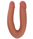 Dildo Doppio Anale e Vaginale Color Carne 33 x 3,5 cm