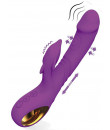 Vibratore Rabbit con Spinta Doppia Pulsazione 3 Motori FLIPER USB 23 cm