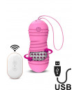 Ovetto Wireless Hiibo con Perle Rotanti in Silicone 8,7 x 3,4 Rosa Ricaricabile con USB