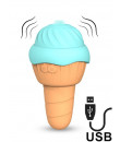 Vibra e Lecca Clitoride a Forma di Gelato USB Ricaricabile