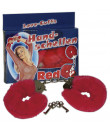 Manette "Love-Cuffs" Rosso In Metallo Rivestite In Peluche