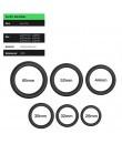 Cockring Set di 6 Anelli in Silicone Nero