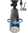 Masturbatore Automatico con Rotazione ed Effetto Mungitura Tornado 360 Ricaricabile con USB