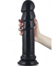 Dildo Gigante con 3 Cappelle 28,5 x 6,5 cm. con Ventosa