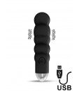 Vibratore Ewon in Silicone Ricaricabile 11,5 x 3 cm con USB Nero