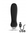 Vibratore Luxo in Silicone  11,5 x 3 cm Ricaricabile con USB Nero