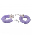 Manette "Love-Cuffs" Porpora In Metallo Rivestite In Peluche