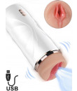Masturbatore Vibrante Riley con Risucchio Ricaricabile USB