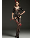 Bodystocking Sensuale con Apertura "OLIVIA" Taglia Unica Elasticizzata (36-48)