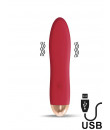 Vibratore Dawel in Silicone 11,5 x 3 cm Ricaricabile con USB Rosso