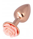 Plug Anale N.28 con Rosa Taglia M 8,3 x 3,4 cm