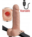 StrapOn cavo vibrante color carne ricaricabile USB 17 x 4,8 cm.