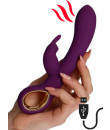 Vibratore Rabbit Riscaldante con Motore Doppio Ricaricabile USB in Silicone 19 x 3,3 cm.