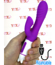 Billy - Vibratore Rabbit in Silicone con 36 Vibrazioni 20 x 3,5 cm. Ricaricabile con USB Fucsia